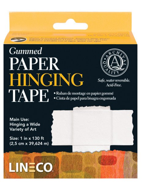 Lineco Gummed Paper Hinging Tape 1" X 130 feet - The Merri Artist - merriartist.com