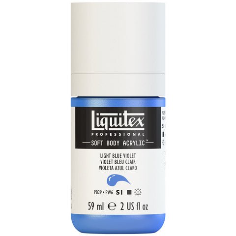 LIQUITEX PRO SOFT BODY 59ML BOTTLE LIGHT BLUE VIOLET - The Merri Artist - merriartist.com