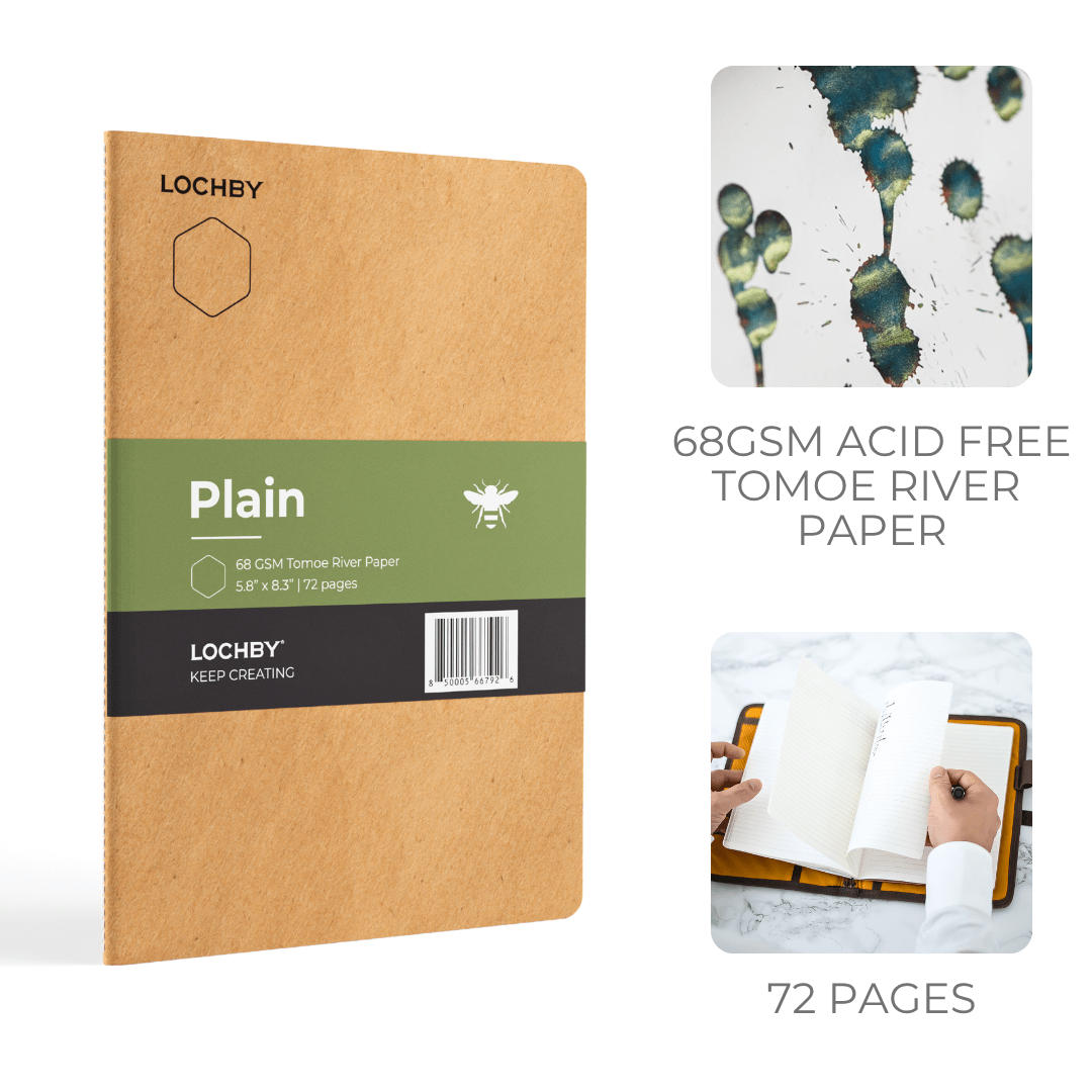 LOCHBY - A5 8.27” x 5.83” (21cm x 14.8cm), 72 page - Plain, 68 gsm - The Merri Artist - merriartist.com