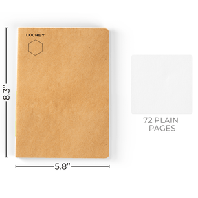 LOCHBY - A5 8.27” x 5.83” (21cm x 14.8cm), 72 page - Plain, 68 gsm - The Merri Artist - merriartist.com