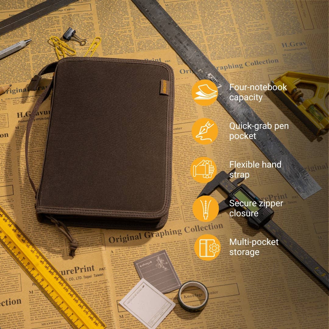 LOCHBY - Artists Field Folio A5 6.7” x 10” x 1” - Brown - The Merri Artist - merriartist.com