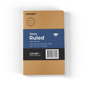 LOCHBY - Pocket - size 72 page - Ruled 7mm, 68 gsm - 5.5" x 3.5" - The Merri Artist - merriartist.com