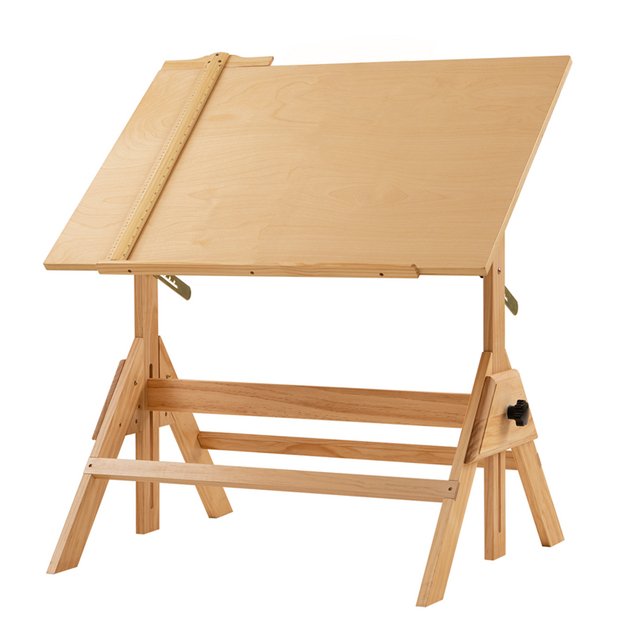 MEEDEN Solid Wood Drafting Table, Artist Drawing Desk - XSZ - 2 - The Merri Artist - merriartist.com