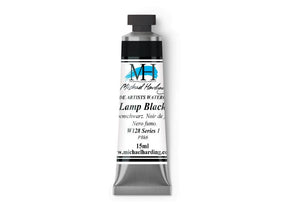 Michael Harding Artists Watercolor 15ml - W128 Lamp Black - The Merri Artist - merriartist.com