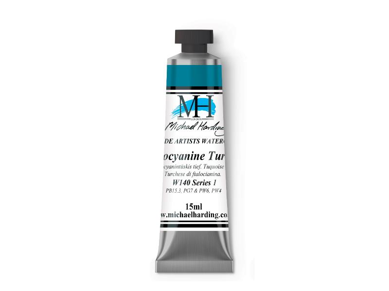 Michael Harding Artists Watercolor 15ml - W140 Phthalocyanine Turquoise - The Merri Artist - merriartist.com