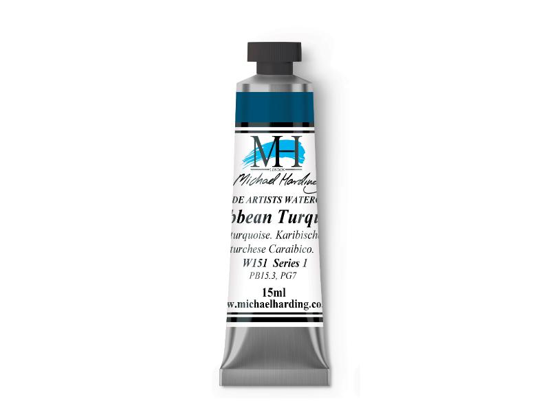 Michael Harding Artists Watercolor 15ml - W151 Caribbean Turquoise - The Merri Artist - merriartist.com