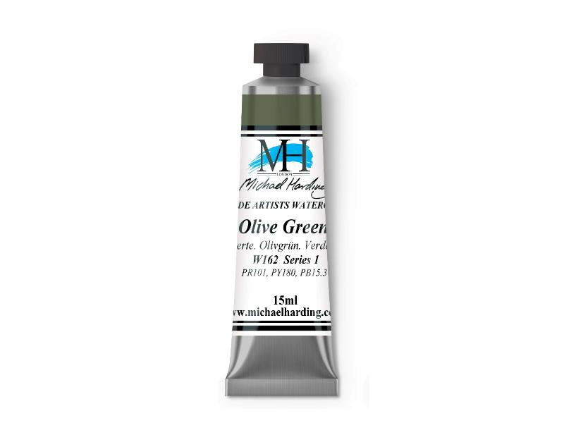 Michael Harding Artists Watercolor 15ml - W162 Olive Green - The Merri Artist - merriartist.com