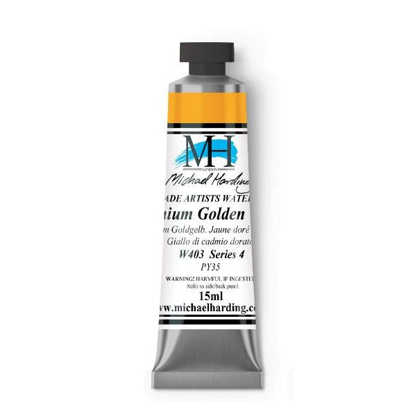 Michael Harding Artists Watercolor 15ml - W403 Cadmium Golden Yellow - The Merri Artist - merriartist.com