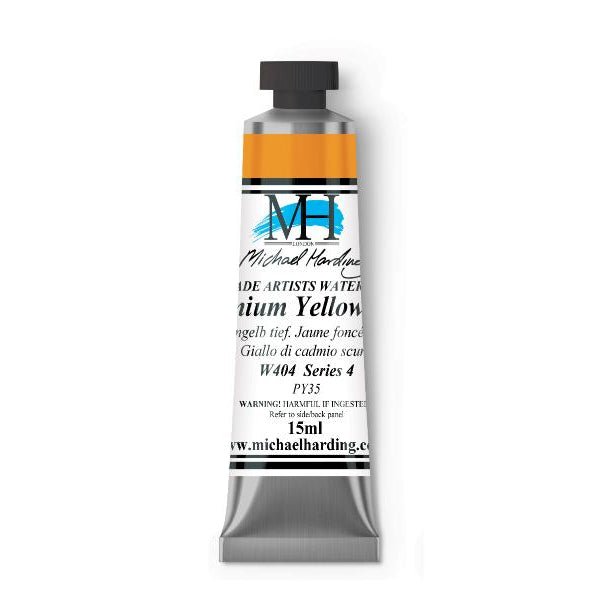 Michael Harding Artists Watercolor 15ml - W404 Cadmium Yellow Deep - The Merri Artist - merriartist.com