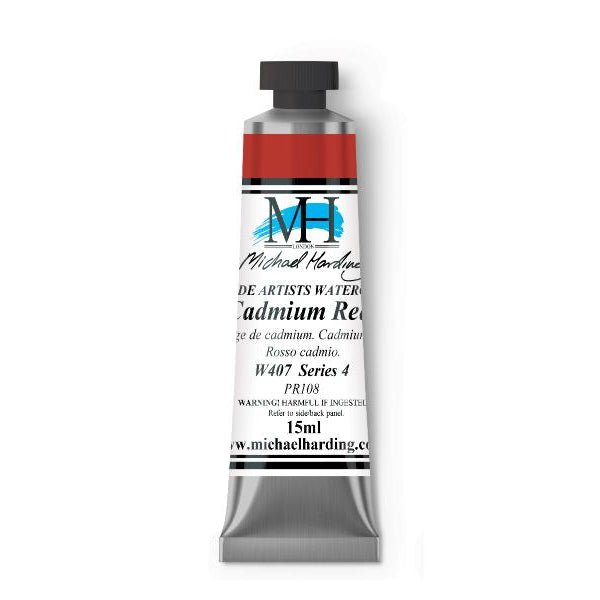 Michael Harding Artists Watercolor 15ml - W407 Cadmium Red - The Merri Artist - merriartist.com