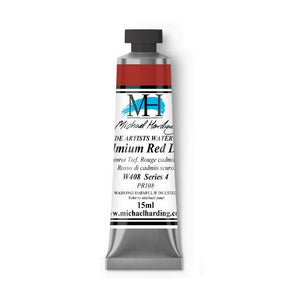 Michael Harding Artists Watercolor 15ml - W408 Cadmium Red Deep - The Merri Artist - merriartist.com