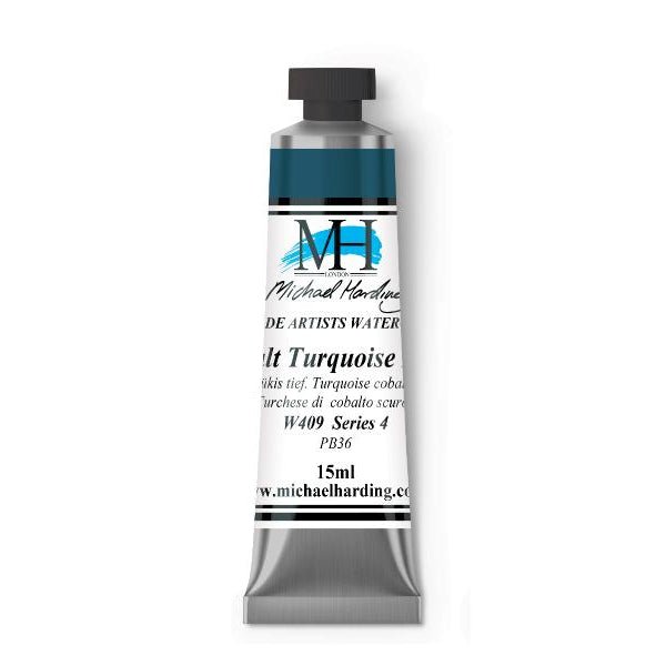 Michael Harding Artists Watercolor 15ml - W409 Cobalt Turquoise Deep - The Merri Artist - merriartist.com