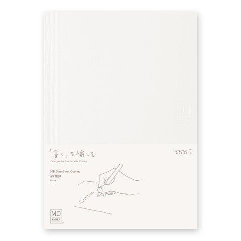 Midori A5 (8.3" x 5.9" x 0.4") Journal - Blank - Cotton - The Merri Artist - merriartist.com