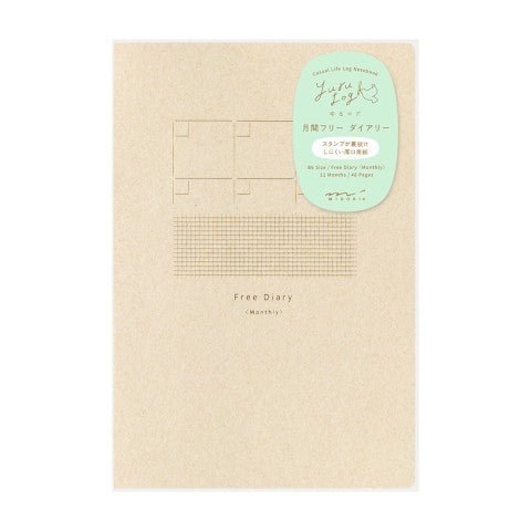 Midori Yuro Log B6 Slim Journal - Monthly Planner Diary - The Merri Artist - merriartist.com