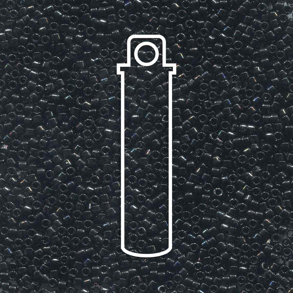 Miyuki Delica DB 11/0 (1.6mm) Seed Beads - Black - approx. 7.2 grams - The Merri Artist - merriartist.com