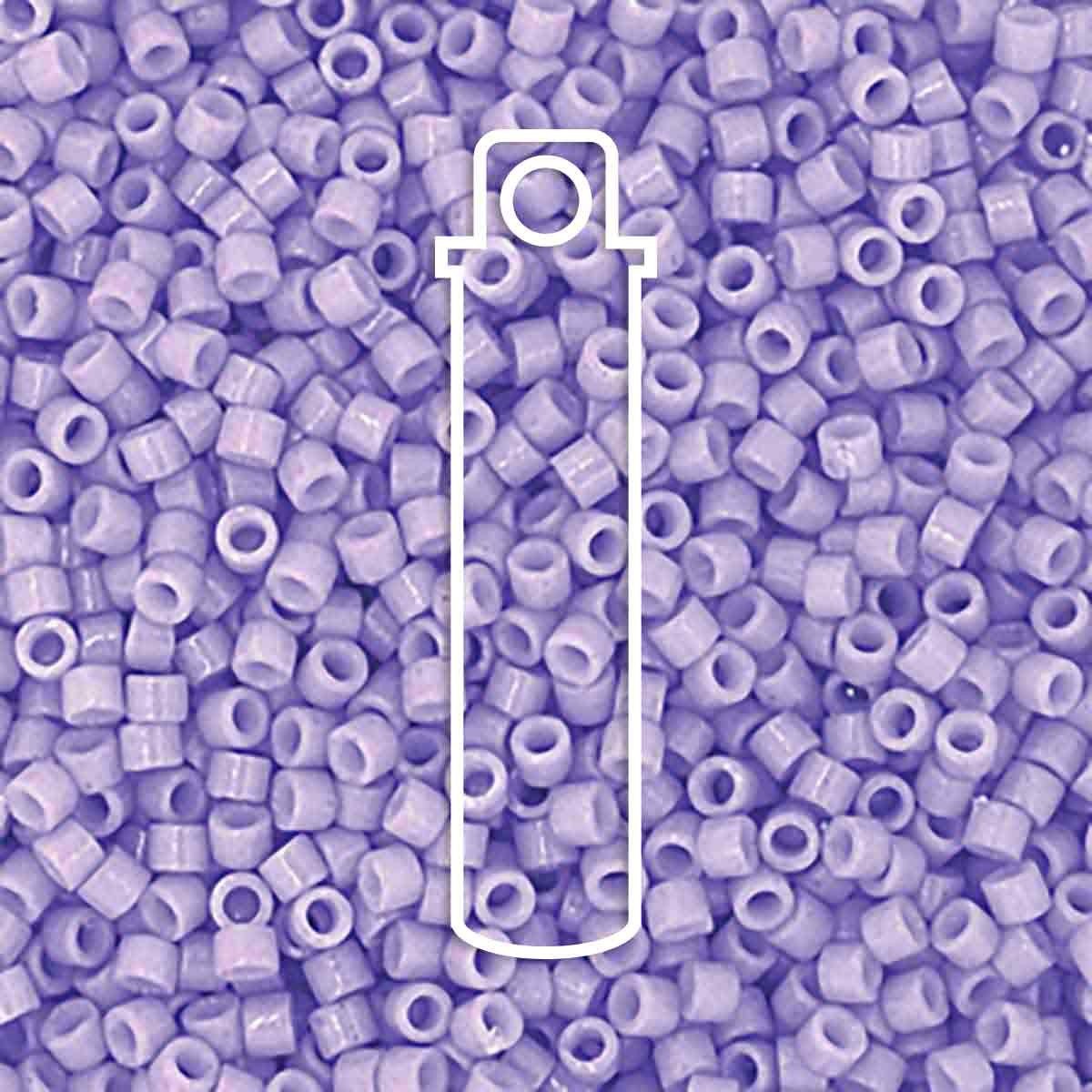 Miyuki Delica DB 11/0 (1.6mm) Seed Beads - Opaque Columbine - approx. 7.2 grams - The Merri Artist - merriartist.com