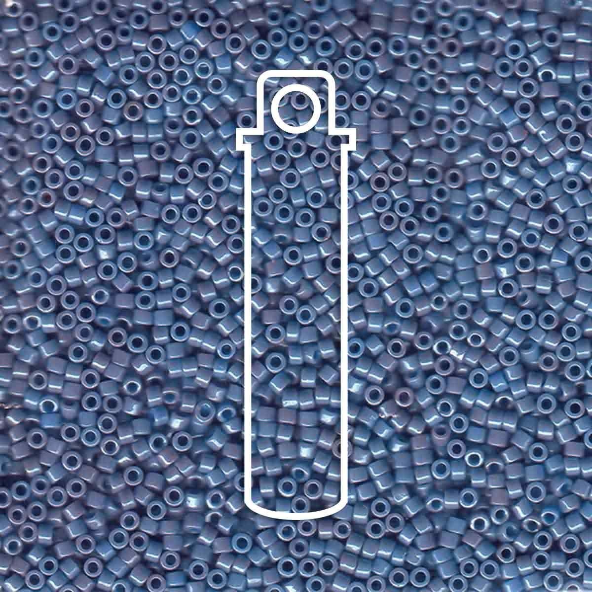 Miyuki Delica DB 11/0 (1.6mm) Seed Beads - Opaque Denim Blue - approx. 7.2 grams - The Merri Artist - merriartist.com