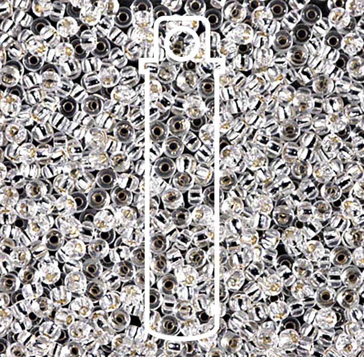 Miyuki Round 11/0 (2mm) Seed Beads - Silver Lined Crystal - approx. 24 grams - The Merri Artist - merriartist.com