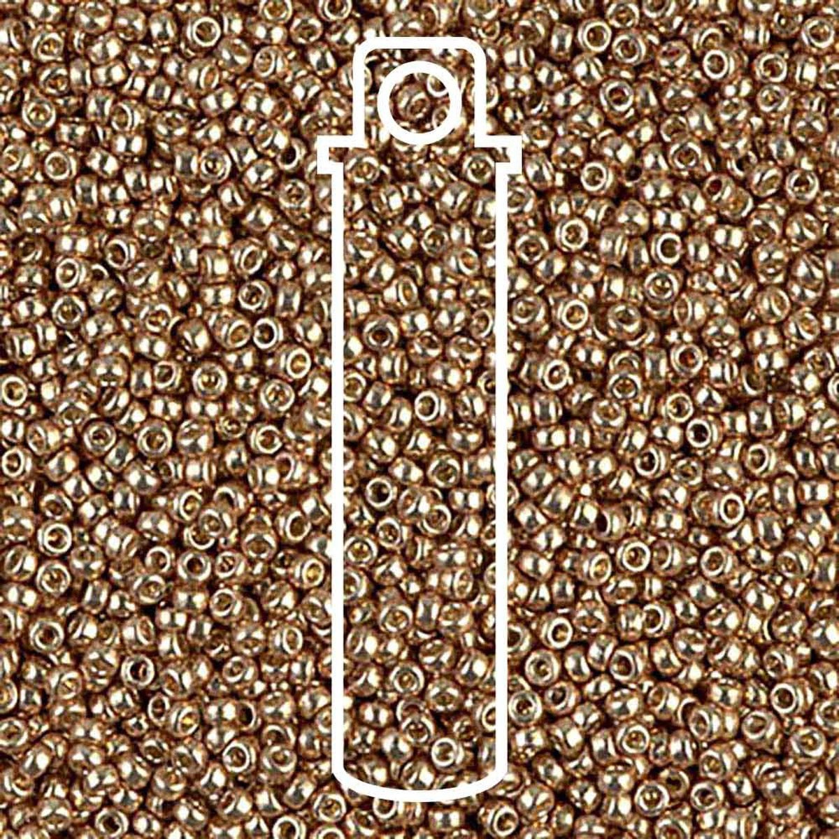 Miyuki Round 15/0 (1.4mm) Seed Beads - Galvanized Champagne - approx. 8.2 grams - The Merri Artist - merriartist.com