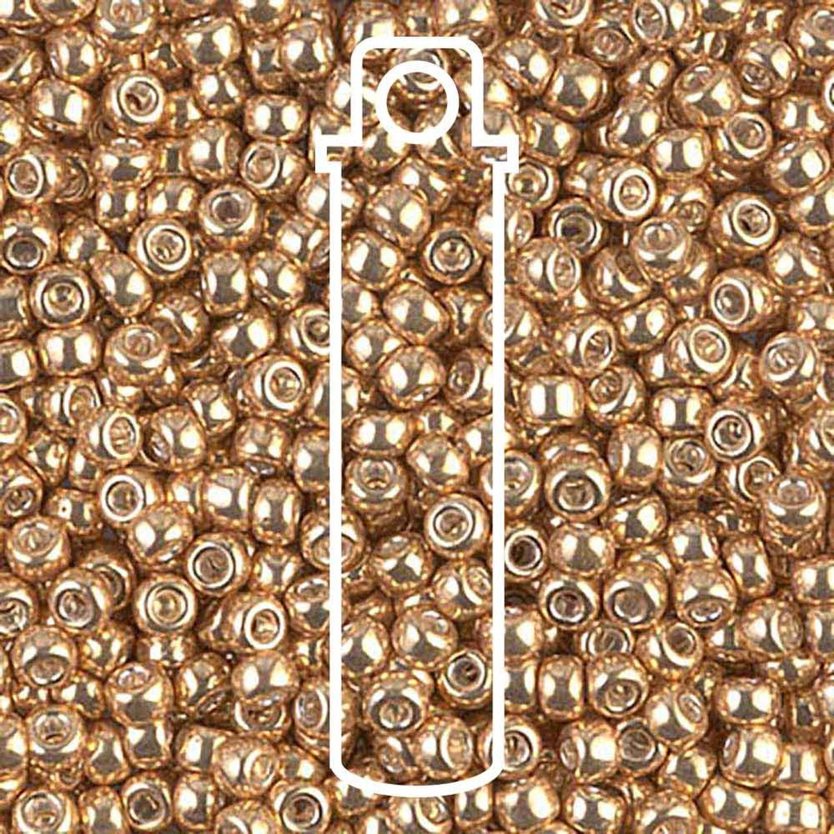 Miyuki Round 8/0 (3mm) Seed Beads - Galvanized Gold - approx. 22 grams - The Merri Artist - merriartist.com