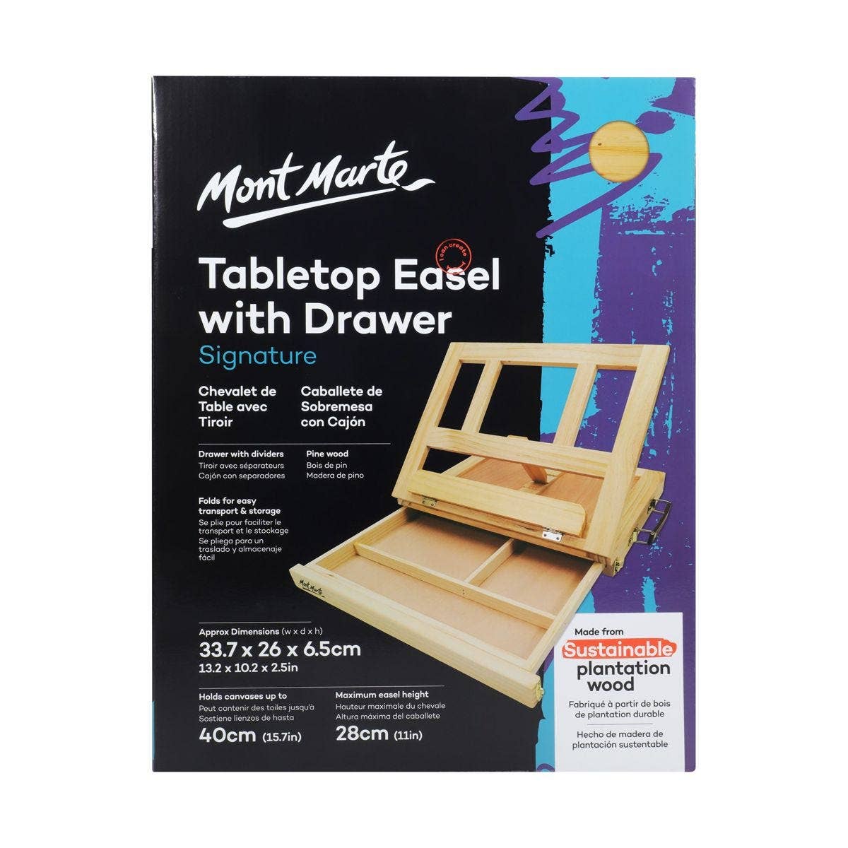 Mont Marte Usa, Inc. - Table Easel with Drawer - The Merri Artist - merriartist.com