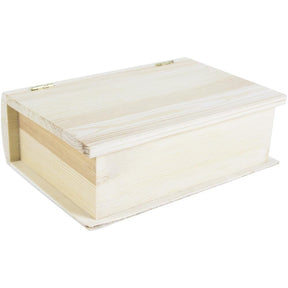 Multicraft Wood Keepsake Book Box 7" X 5" X 2.25" - The Merri Artist - merriartist.com