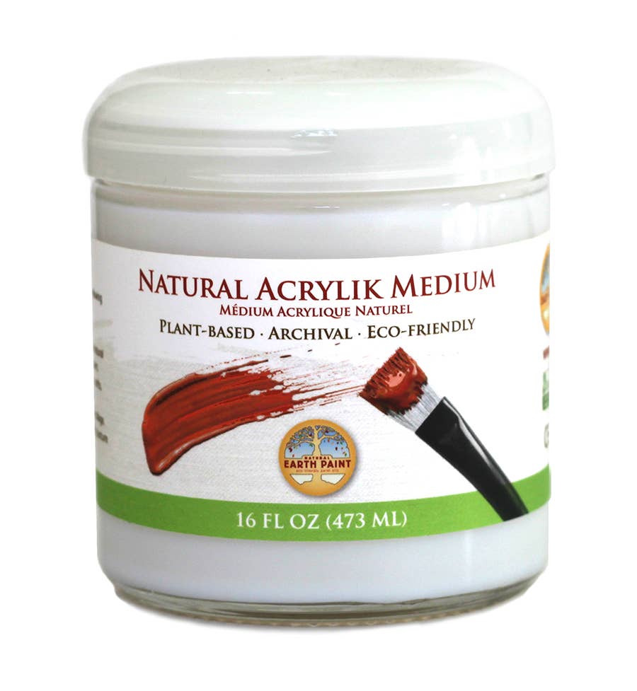 Natural Earth Paint - Natural Acrylik Medium™ - 16 oz - The Merri Artist - merriartist.com