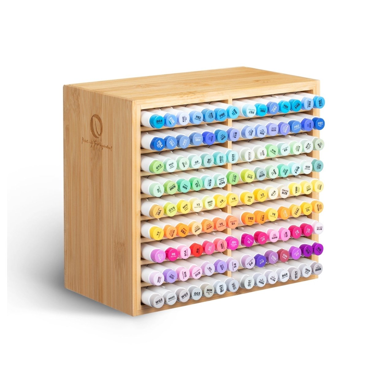 Ohuhu Bamboo Marker Organizer - Holds 104 Ohuhu Honolulu Markers (Markers not included) - The Merri Artist - merriartist.com