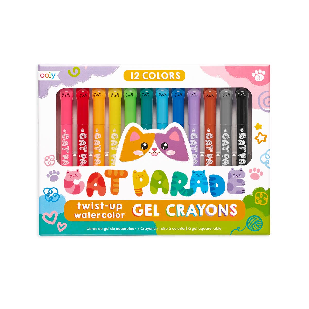 OOLY - Cat Parade Gel Crayons - Set of 12 - The Merri Artist - merriartist.com