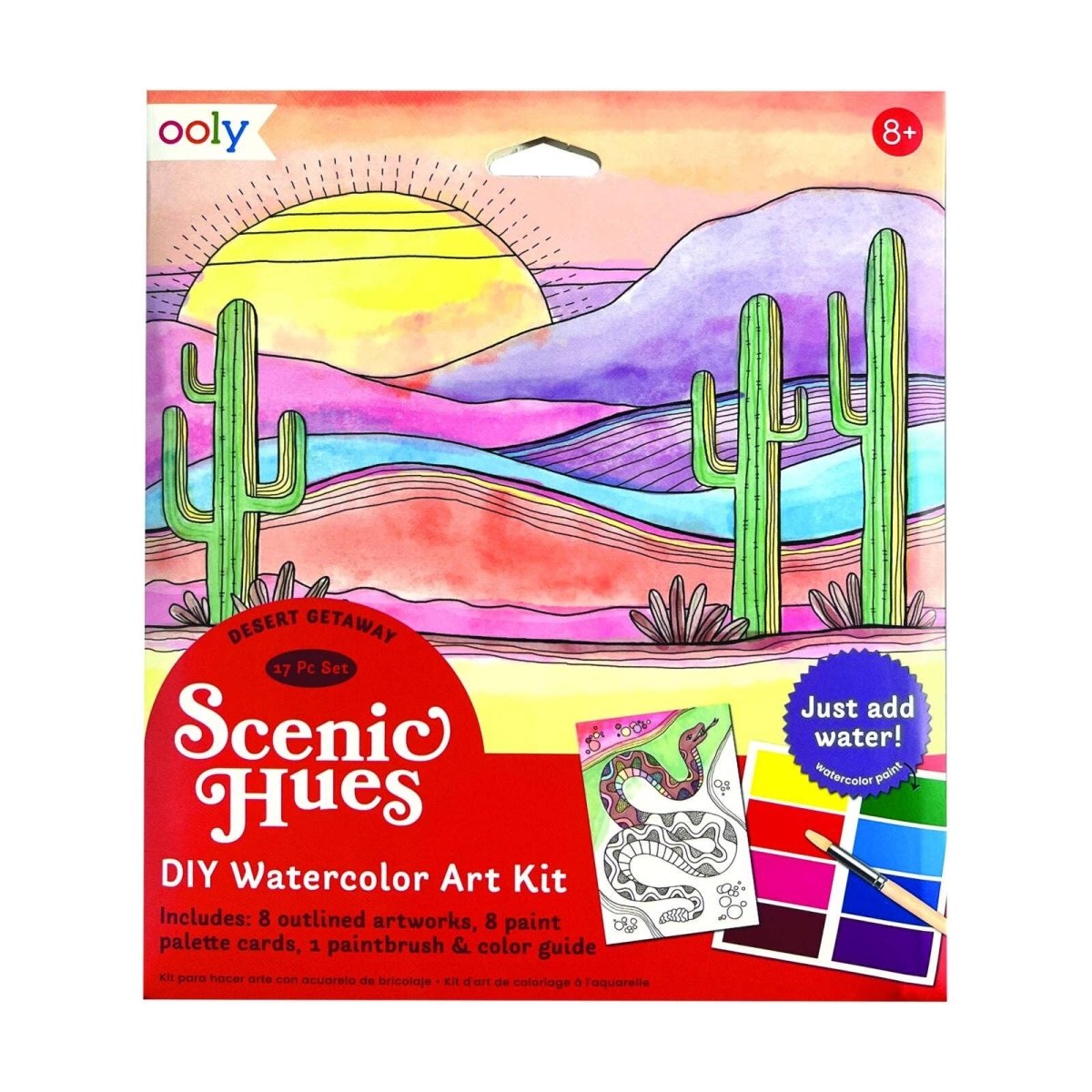 OOLY - Scenic Hues D.I.Y. Watercolor Kit Desert Getaway - The Merri Artist - merriartist.com