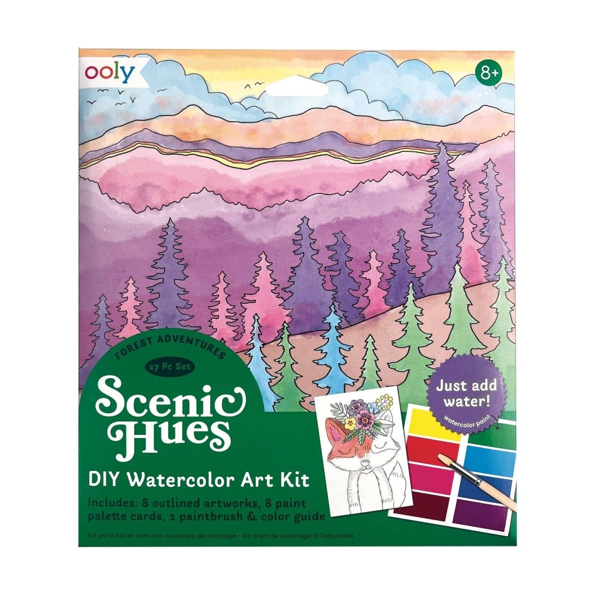 OOLY - Scenic Hues D.I.Y. Watercolor Kit Forest Adventure - The Merri Artist - merriartist.com