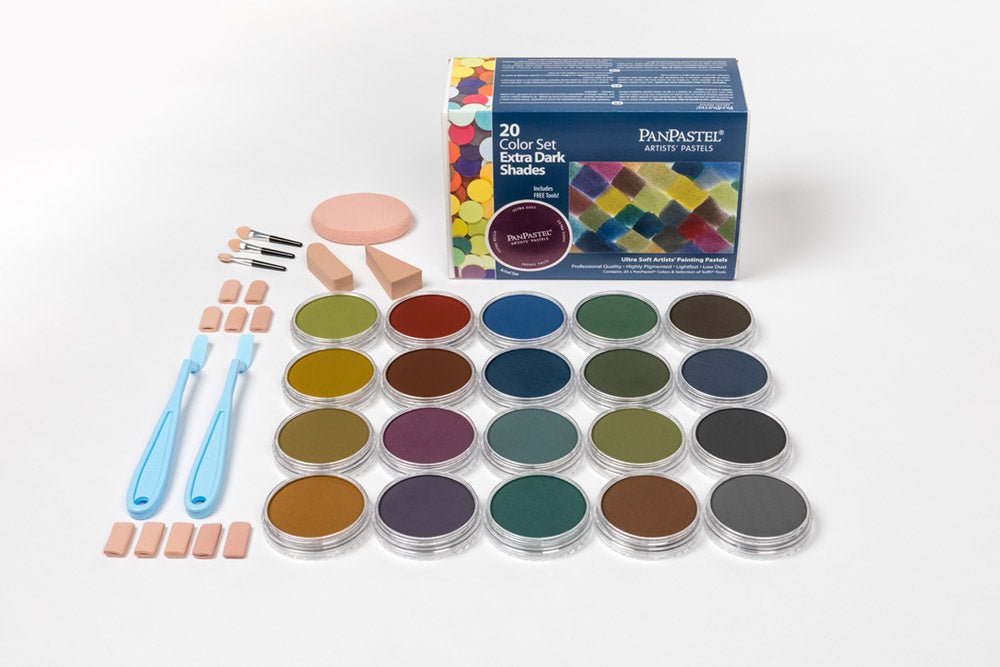 PanPastel 20 Color Set - Extra Dark Shades - The Merri Artist - merriartist.com