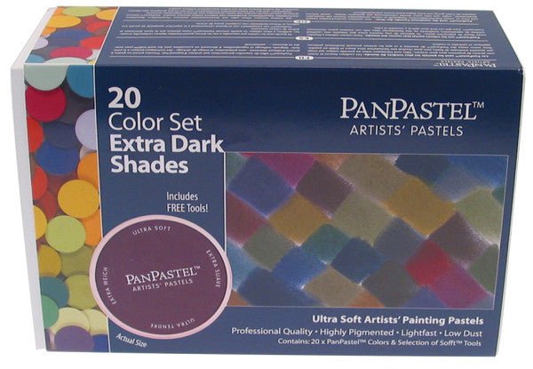 PanPastel 20 Color Set - Extra Dark Shades - The Merri Artist - merriartist.com