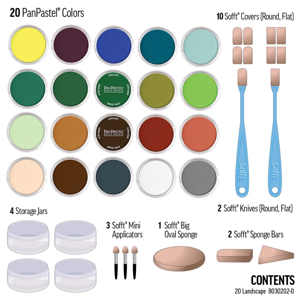 PanPastel 20 Color Set - Landscape - The Merri Artist - merriartist.com