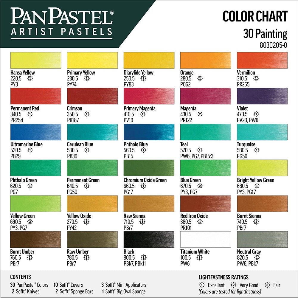 PanPastel 30 Pure Color Painting Set - The Merri Artist - merriartist.com