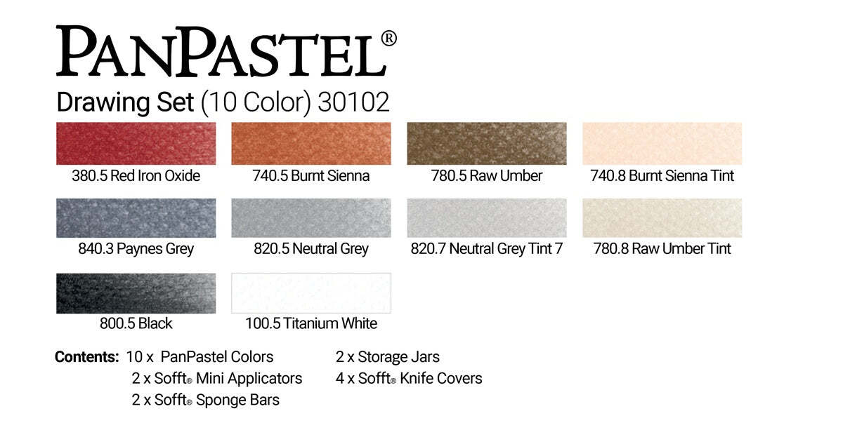 PanPastel Set - 10 Color Set - Drawing - The Merri Artist - merriartist.com