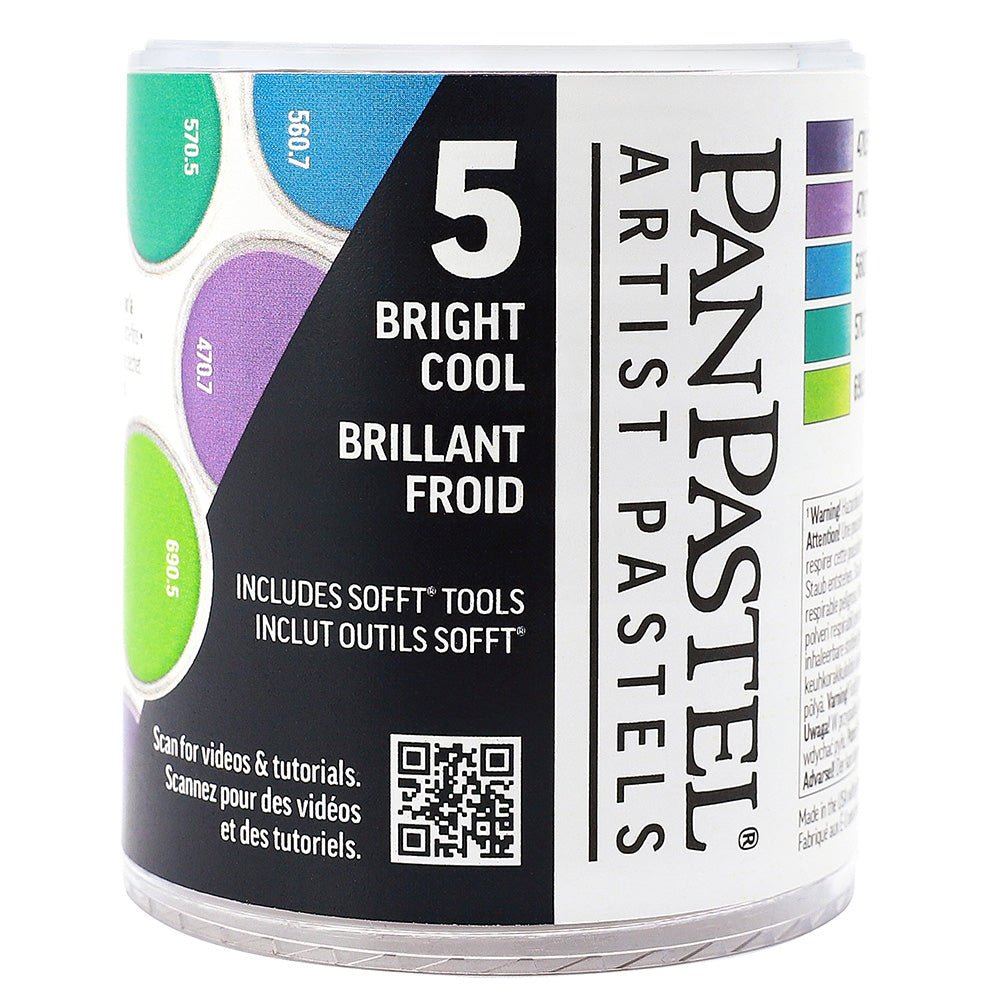 PanPastel Set - 5 Bright Cool Colors - The Merri Artist - merriartist.com