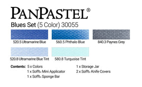PanPastel Set - 5 Color Set - Blues - The Merri Artist - merriartist.com