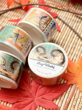 Pegushi - GOLD FOIL Bug Stamp Washi Tape - The Merri Artist - merriartist.com