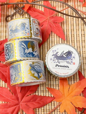 Pegushi - GOLD FOIL Porcelain Stamp Washi Tape - The Merri Artist - merriartist.com