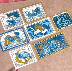 Pegushi - GOLD FOIL Porcelain Stamp Washi Tape - The Merri Artist - merriartist.com