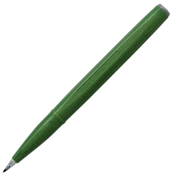 Pentel Brush Sign Pen - Olive Green - The Merri Artist - merriartist.com