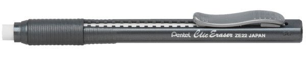 Pentel Clic Eraser Grip Retractable Eraser with Grip, Black Barrel - The Merri Artist - merriartist.com