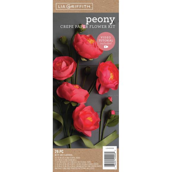 Peonies - Lia Griffith Flower Crepe Kit - The Merri Artist - merriartist.com