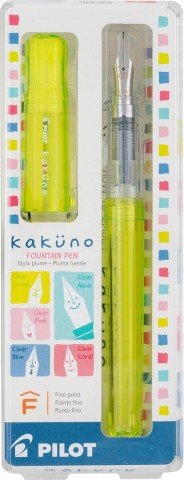Pilot Kakuno Fountain Pen, Fine - Clear Green - The Merri Artist - merriartist.com