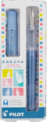 Pilot Kakuno Fountain Pen, Medium - Clear Blue - The Merri Artist - merriartist.com