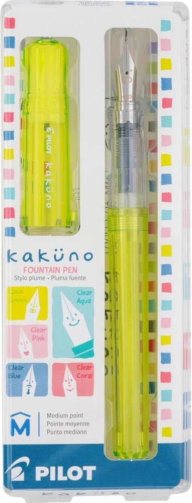 Pilot Kakuno Fountain Pen, Medium - Clear Green - The Merri Artist - merriartist.com