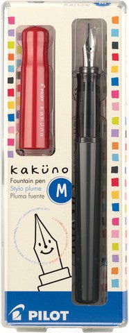 Pilot Kakuno Fountain Pen, Medium - Red Cap - The Merri Artist - merriartist.com