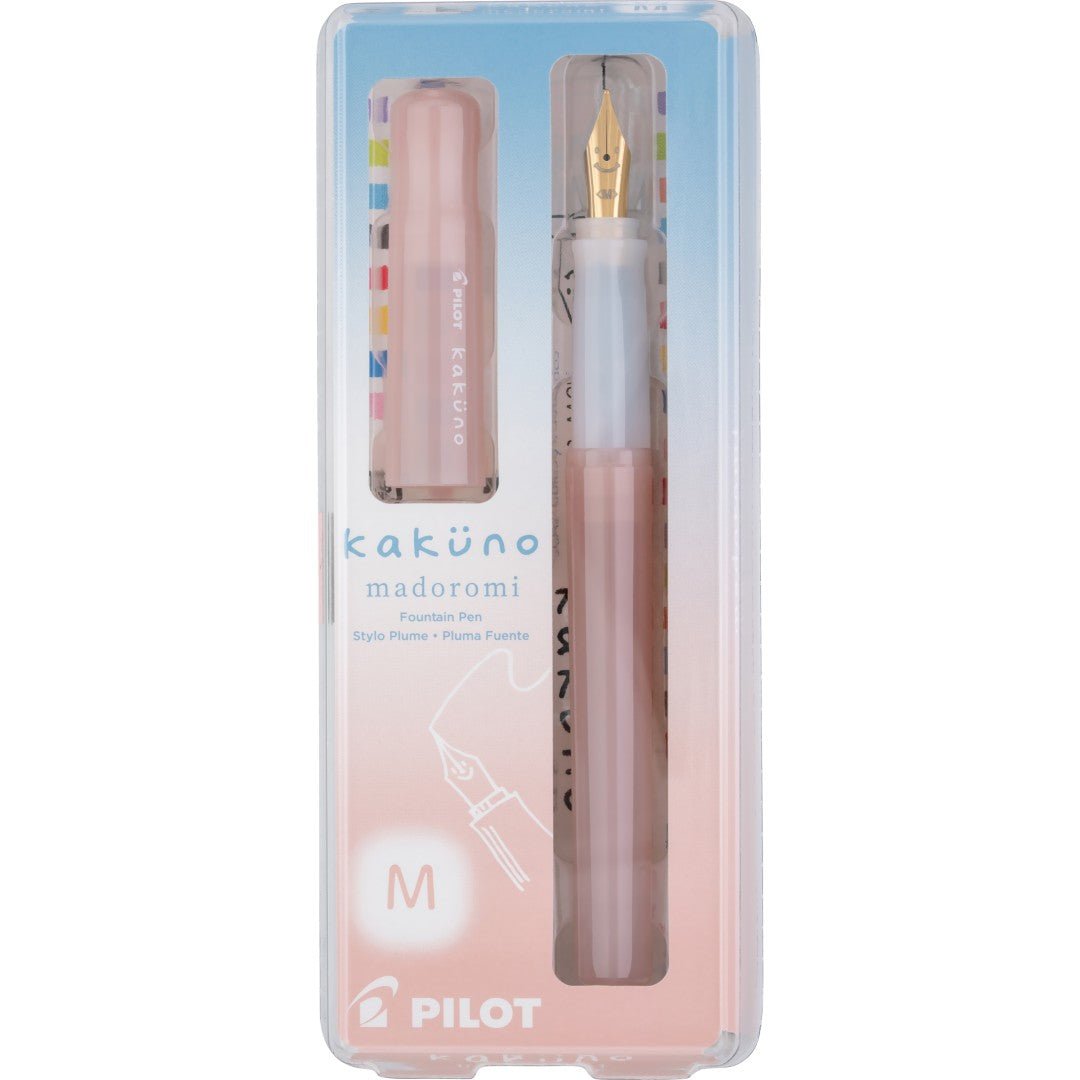Pilot Kakuno MADOROMI Fountain Pen, Medium - Light Pink with Gold Nib - The Merri Artist - merriartist.com