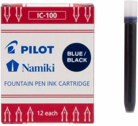 Pilot Namiki Refill IC - 100 12 pack - Blue - Black - The Merri Artist - merriartist.com